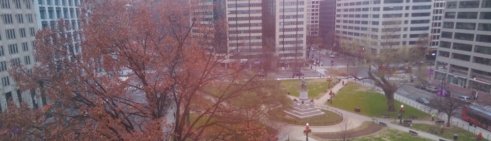 Farragut Square on cold December day