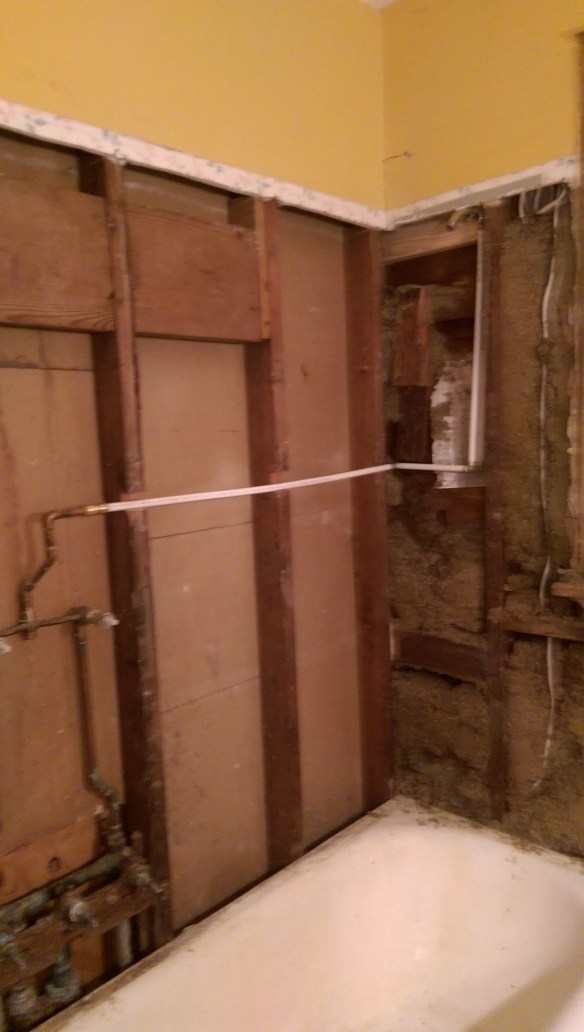 New plumbing in bathroom