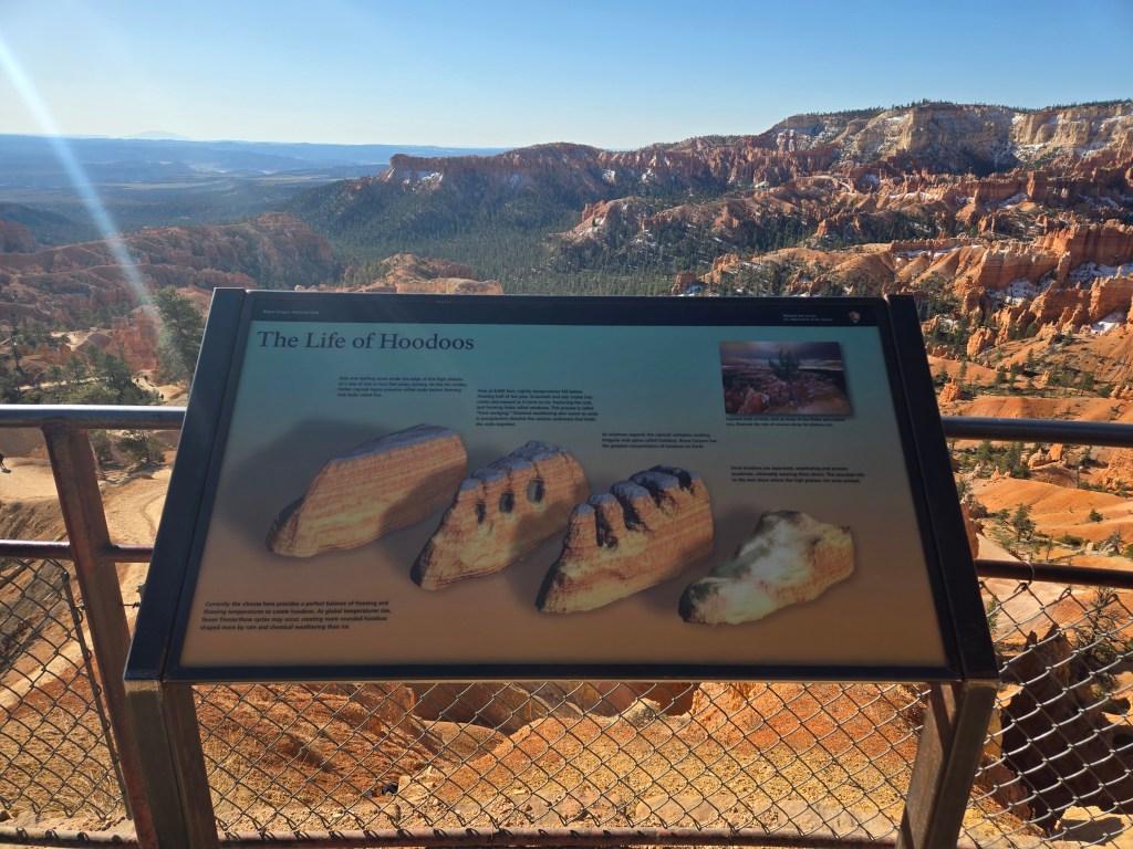 Exhibit showing how hoodoos are formed.