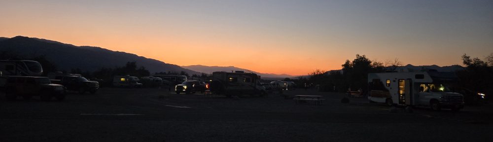 Sunset, looking northwest in Death Valley